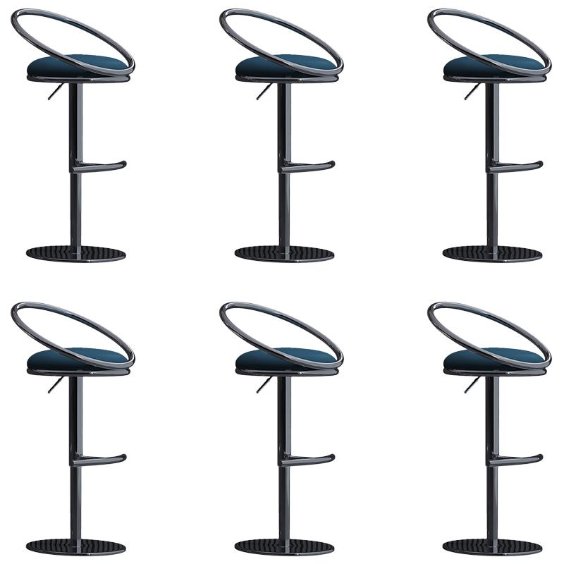 Industrial Style Adjustable Bar Stool Low Back Counter Bar Stool for Home