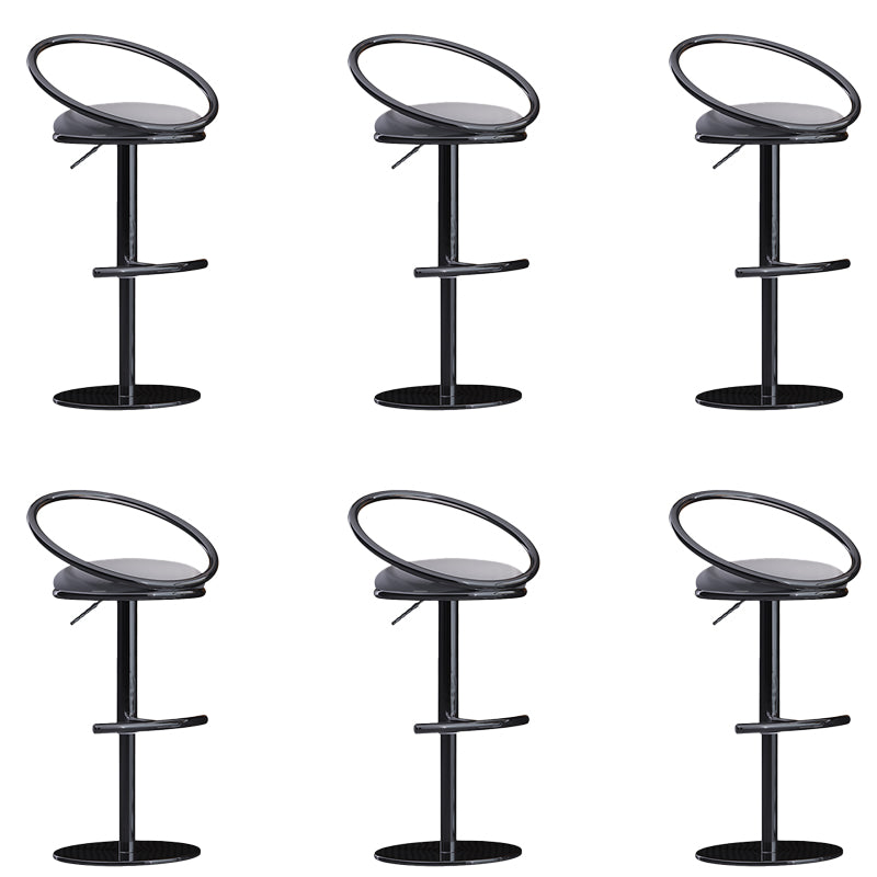 Industrial Style Adjustable Bar Stool Low Back Counter Bar Stool for Home