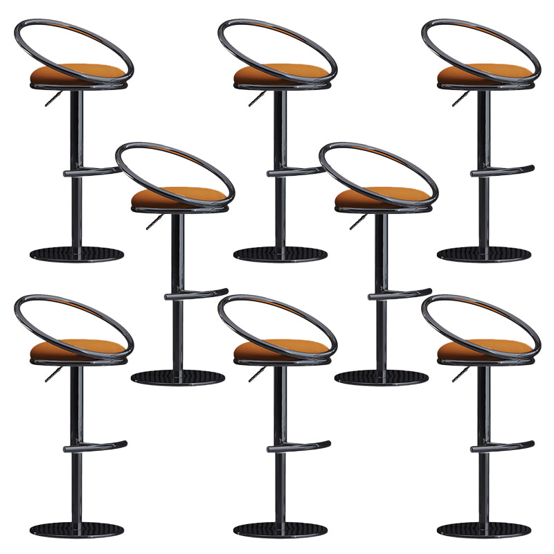 Industrial Style Adjustable Bar Stool Low Back Counter Bar Stool for Home