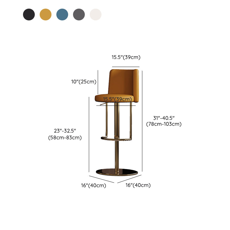 Industrial Adjustable Bar Stool Low Back Counter Bar Stool for Home