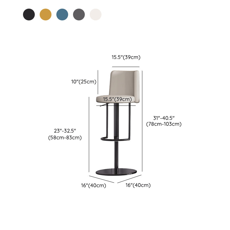 Industrial Adjustable Bar Stool Low Back Counter Bar Stool for Home