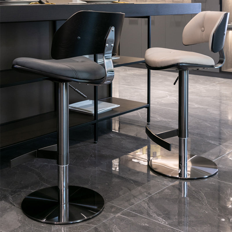 Industrial Rotatable Bar Stool Low Back Counter Bar Stool for Home