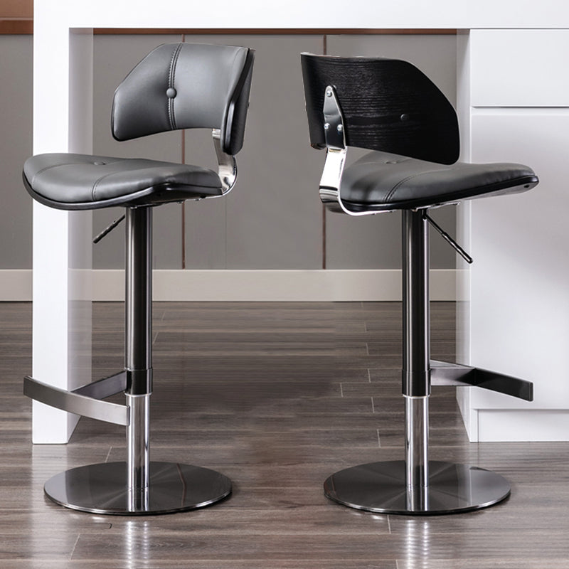 Industrial Rotatable Bar Stool Low Back Counter Bar Stool for Home