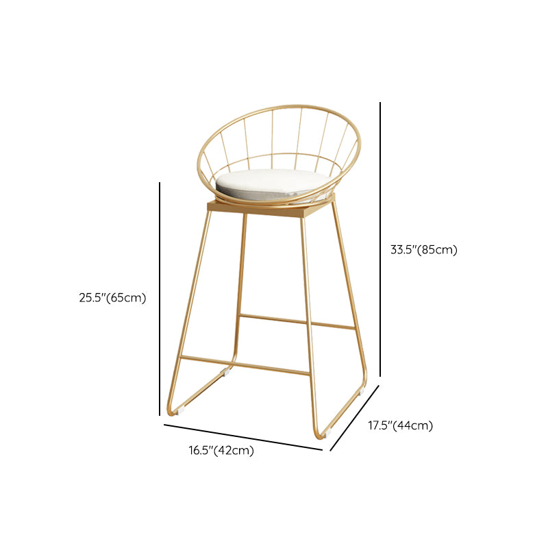 Faux Leather Dining Stools Low Back Bar Stools with Metal Base