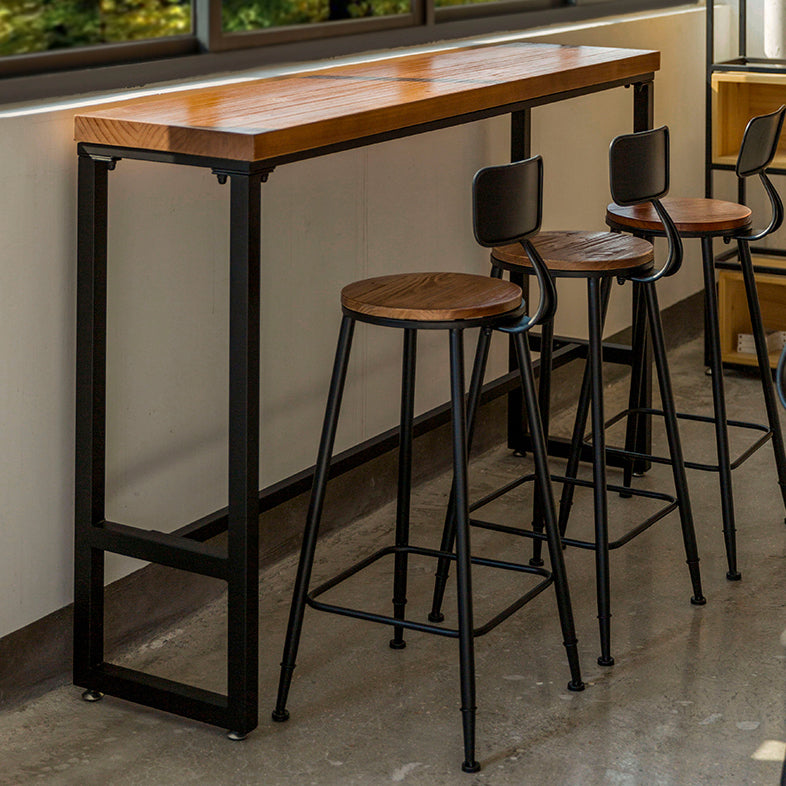 Metal Dining Stools Contemporary Armless Bar Stools with Footrest