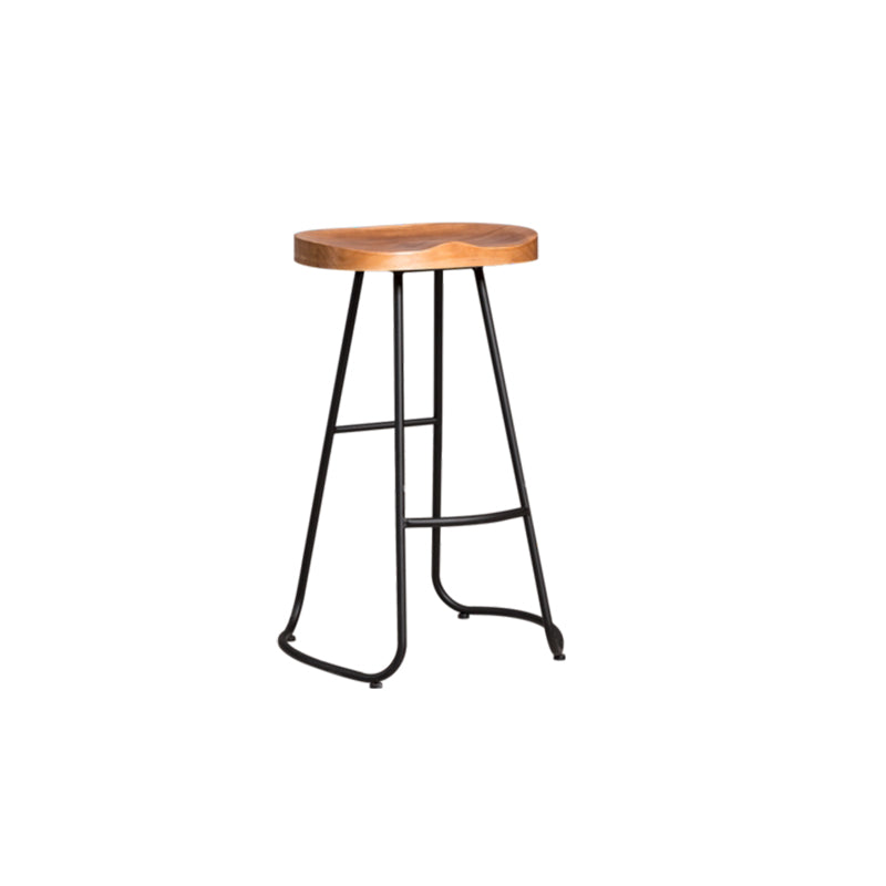 Metal Dining Stools Contemporary Armless Bar Stools with Footrest