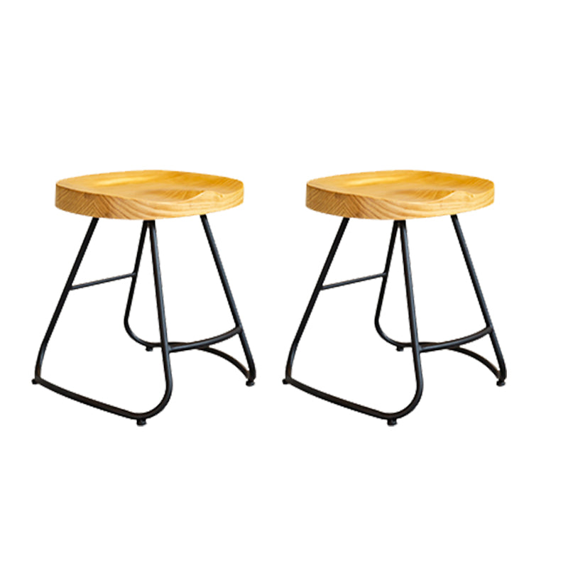 Solid Wood Dining Stools Contemporary Dining Stools with Footrest