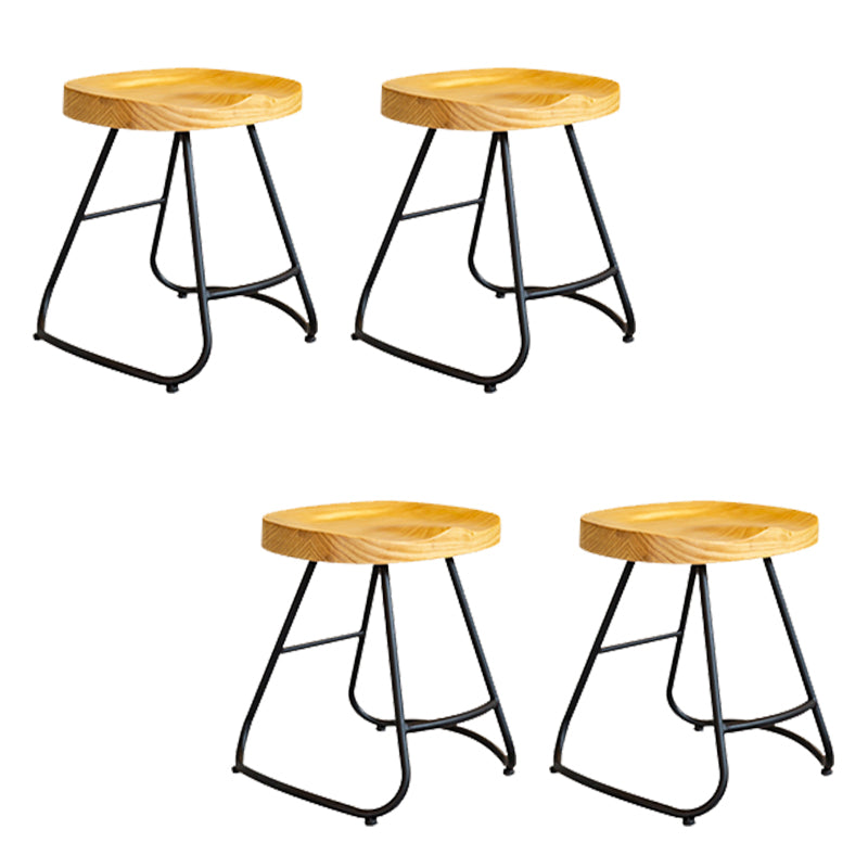 Solid Wood Dining Stools Contemporary Dining Stools with Footrest