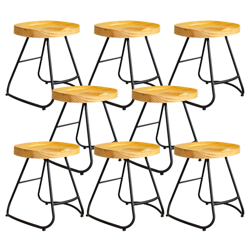 Solid Wood Dining Stools Contemporary Dining Stools with Footrest