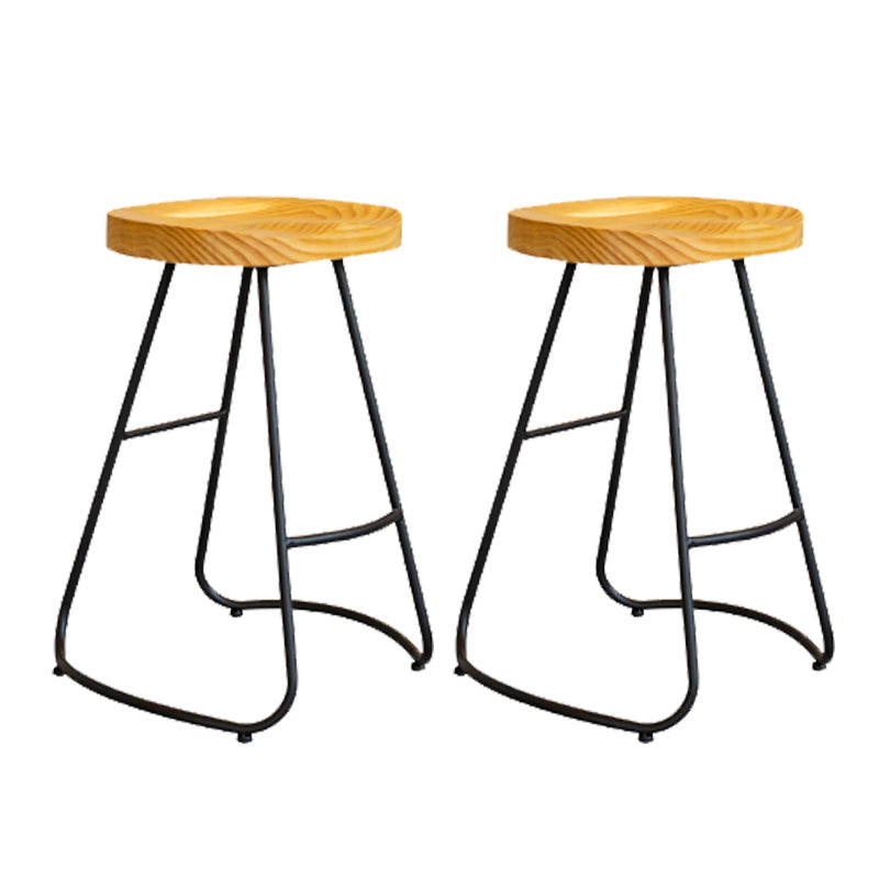 Solid Wood Dining Stools Contemporary Dining Stools with Footrest