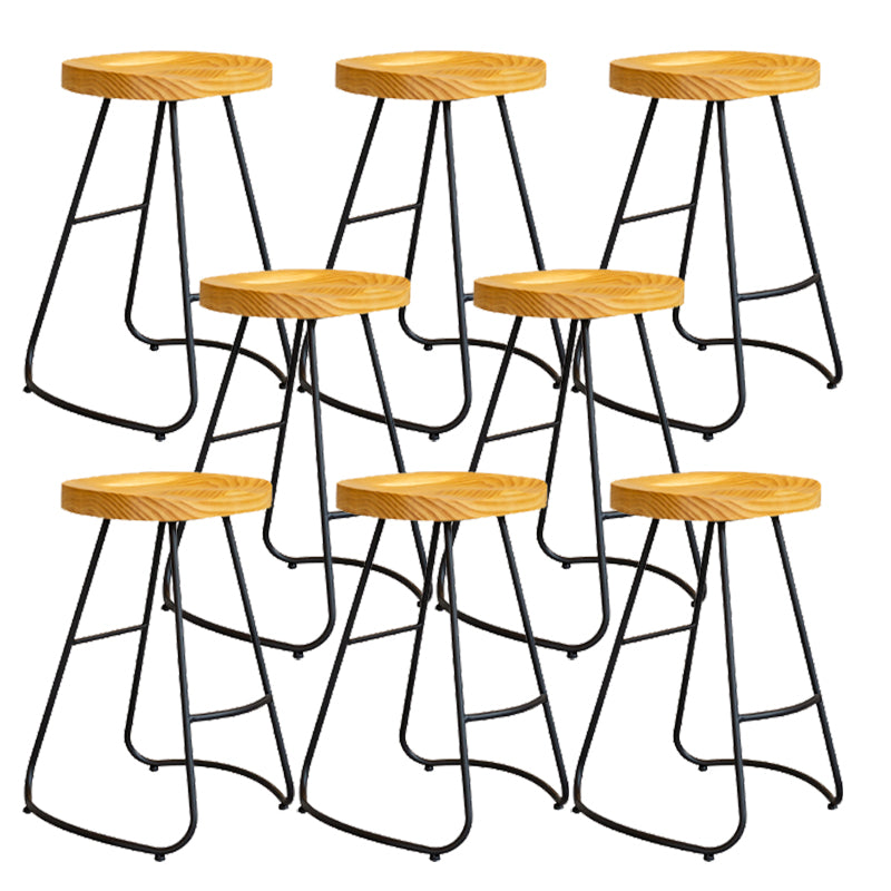 Solid Wood Dining Stools Contemporary Dining Stools with Footrest