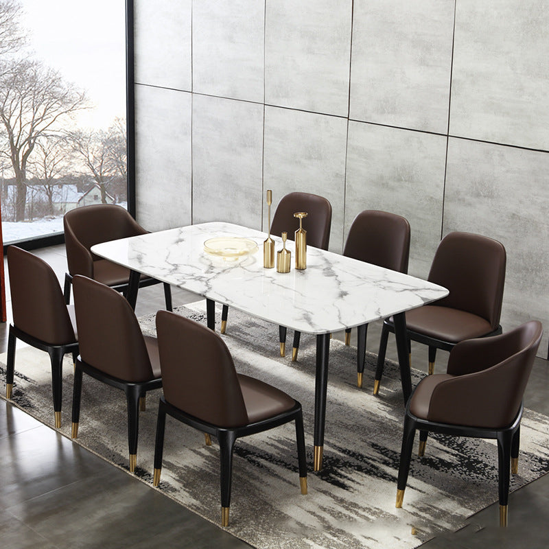 Upholstered Dining Chairs Parsons Chairs with Solid Wood Base