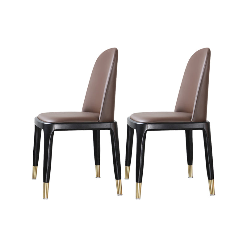 Upholstered Dining Chairs Parsons Chairs with Solid Wood Base