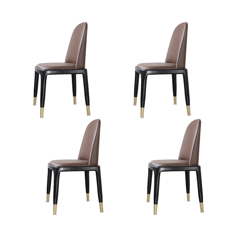 Upholstered Dining Chairs Parsons Chairs with Solid Wood Base