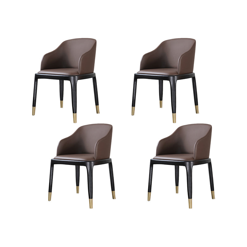 Upholstered Dining Chairs Parsons Chairs with Solid Wood Base