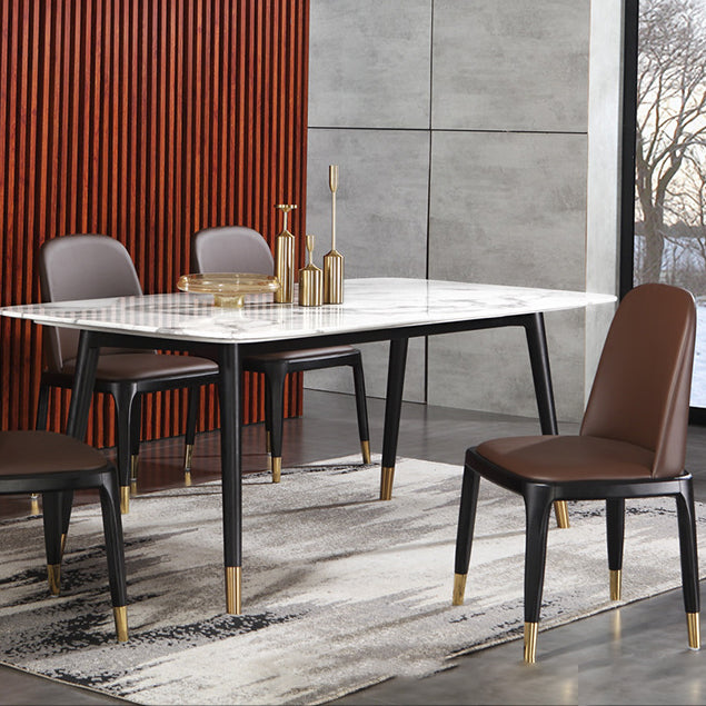 Upholstered Dining Chairs Parsons Chairs with Solid Wood Base