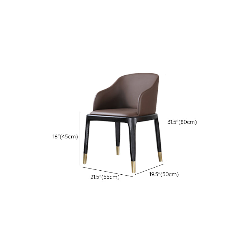 Upholstered Dining Chairs Parsons Chairs with Solid Wood Base