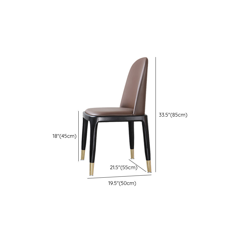 Upholstered Dining Chairs Parsons Chairs with Solid Wood Base