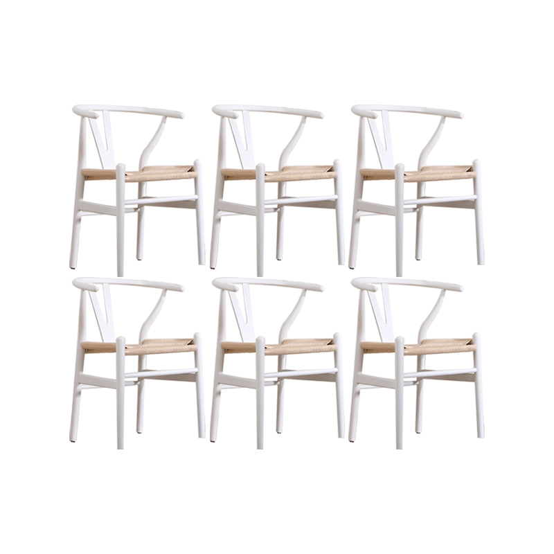 Modern Style Side Chair Low Back Solid Wood Dining Chair for Home