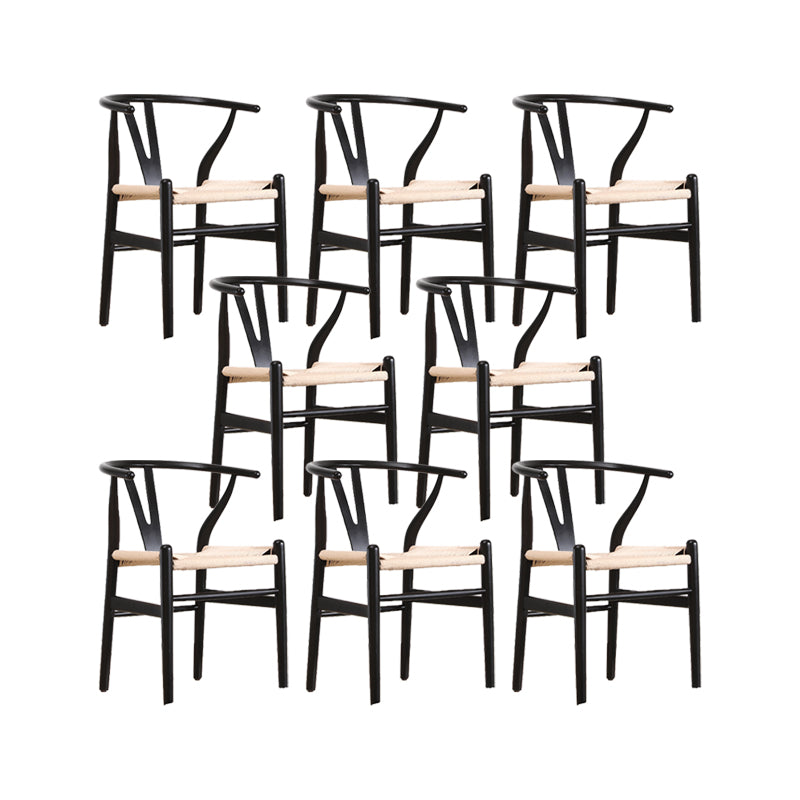 Modern Style Side Chair Low Back Solid Wood Dining Chair for Home