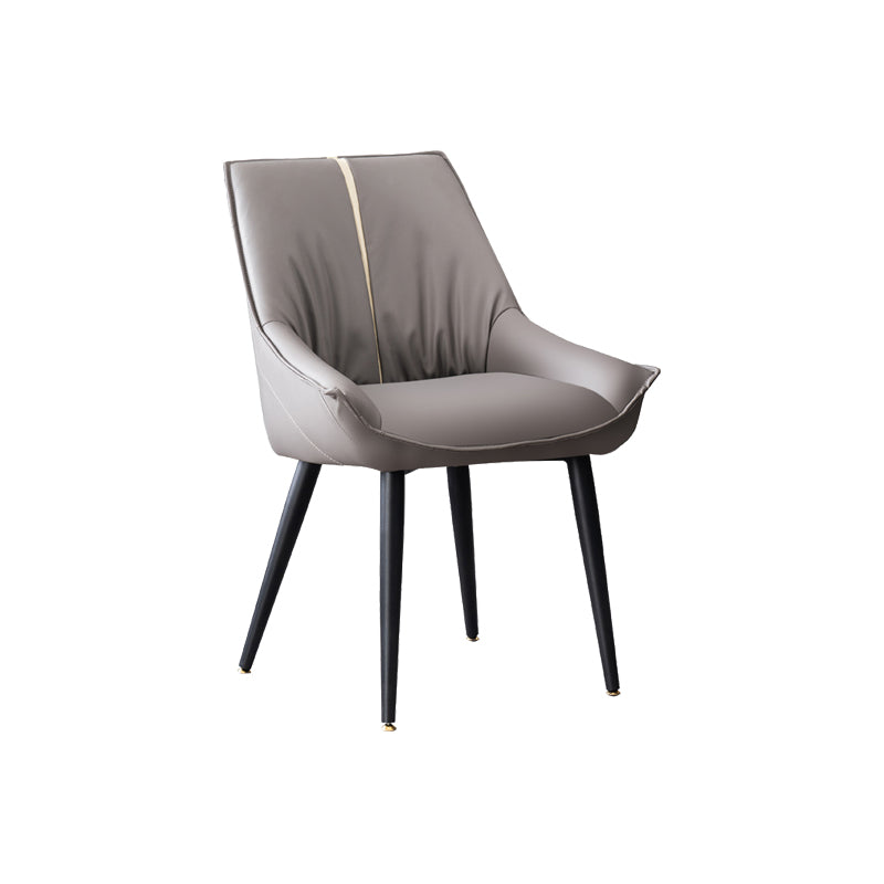 Modern PU Leather Side Chair Parsons Indoor Dining Chair for Home
