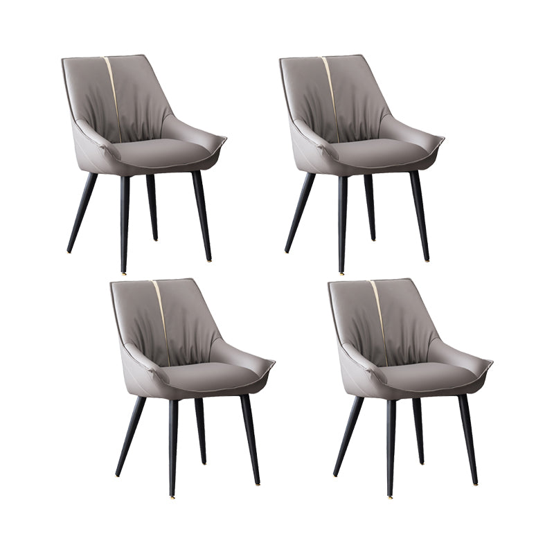 Modern PU Leather Side Chair Parsons Indoor Dining Chair for Home