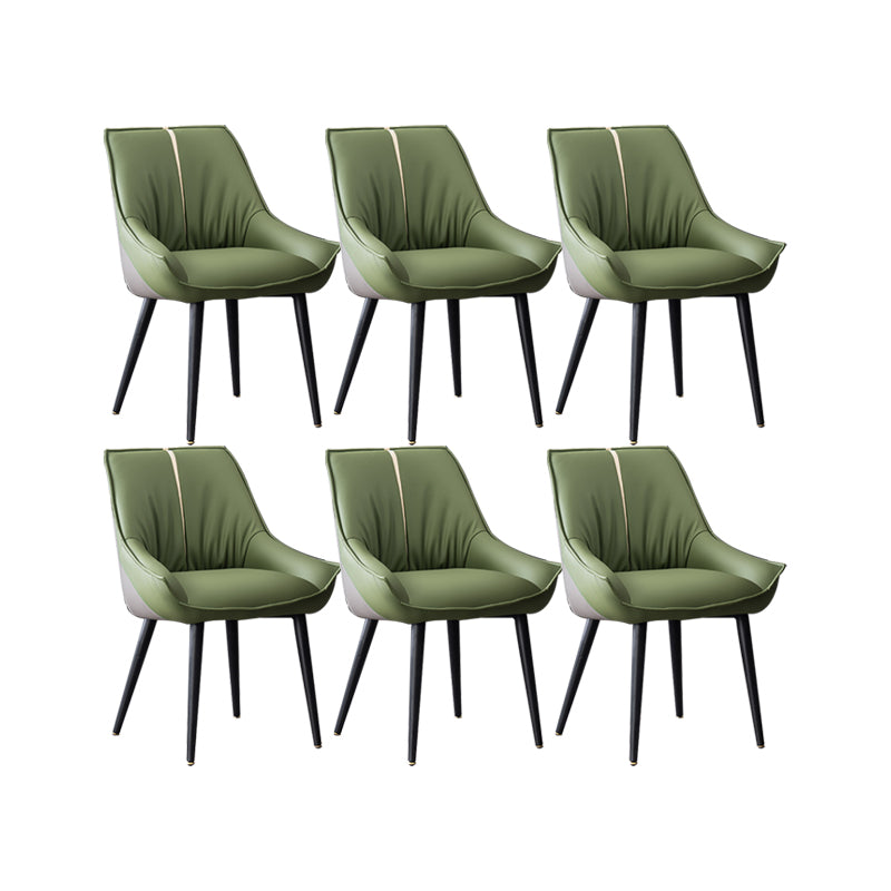 Modern PU Leather Side Chair Parsons Indoor Dining Chair for Home