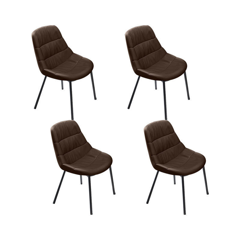 Modern Style Side Chair Leather Parsons Dining Chair for Home