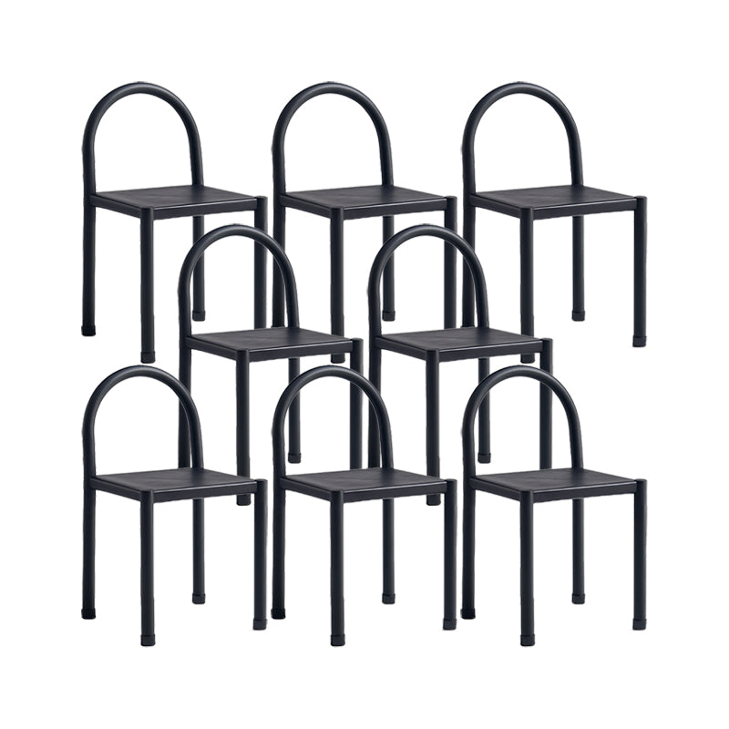 Modern Style Leather Side Chair Open Back Dining Chair for Home