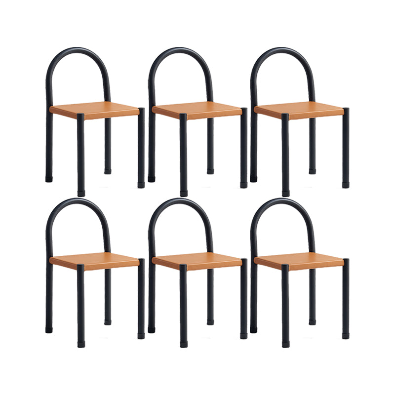 Modern Style Leather Side Chair Open Back Dining Chair for Home