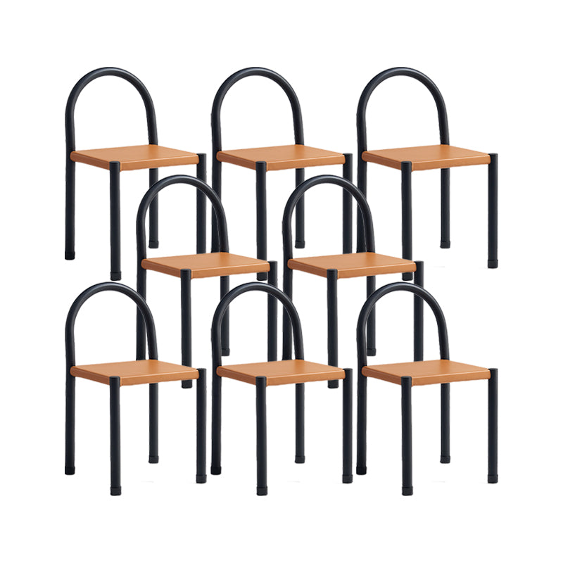 Modern Style Leather Side Chair Open Back Dining Chair for Home