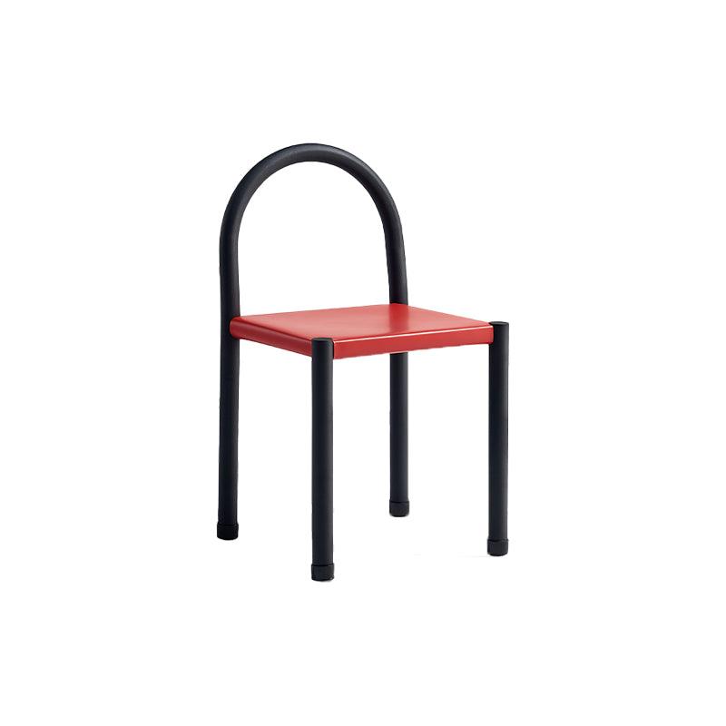 Modern Style Leather Side Chair Open Back Dining Chair for Home