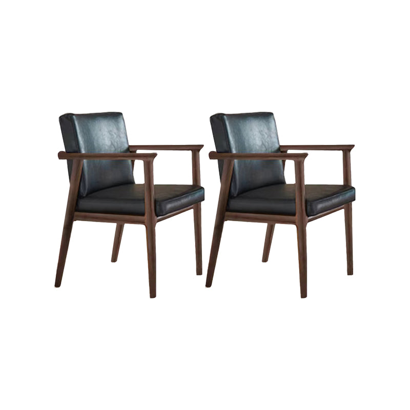 Solid Wood Arm Chair Upholstered Modern Dining Chair for Home