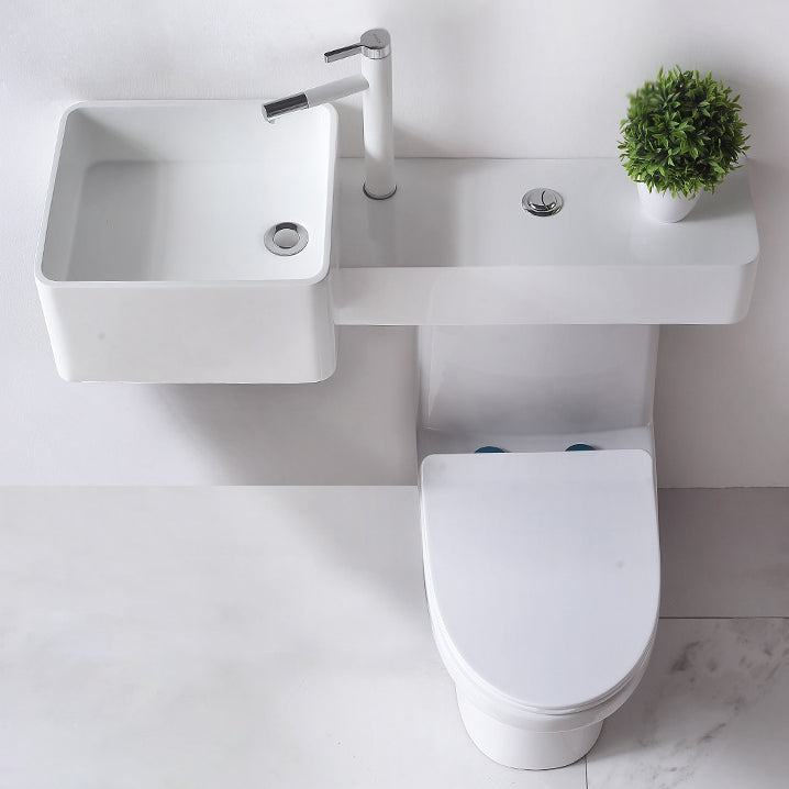 Contemporary Flush Toilet Floor Mount One-Piece Toilet Toilet Bowl