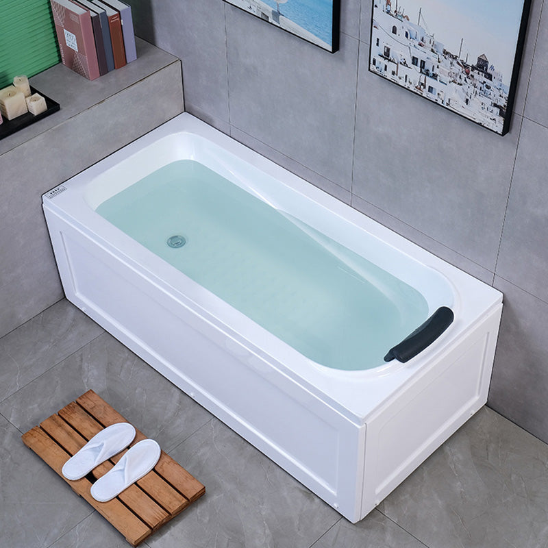 Modern 27.56-inch Wide Acrylic Tub Soaking Back to Wall Bathtub