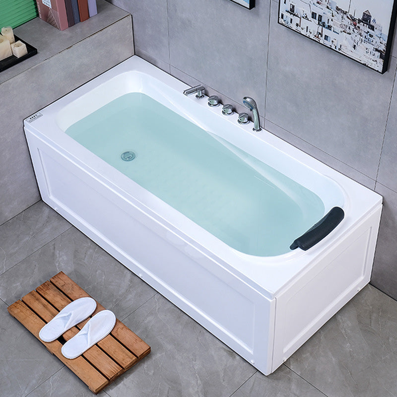 Modern 27.56-inch Wide Acrylic Tub Soaking Back to Wall Bathtub