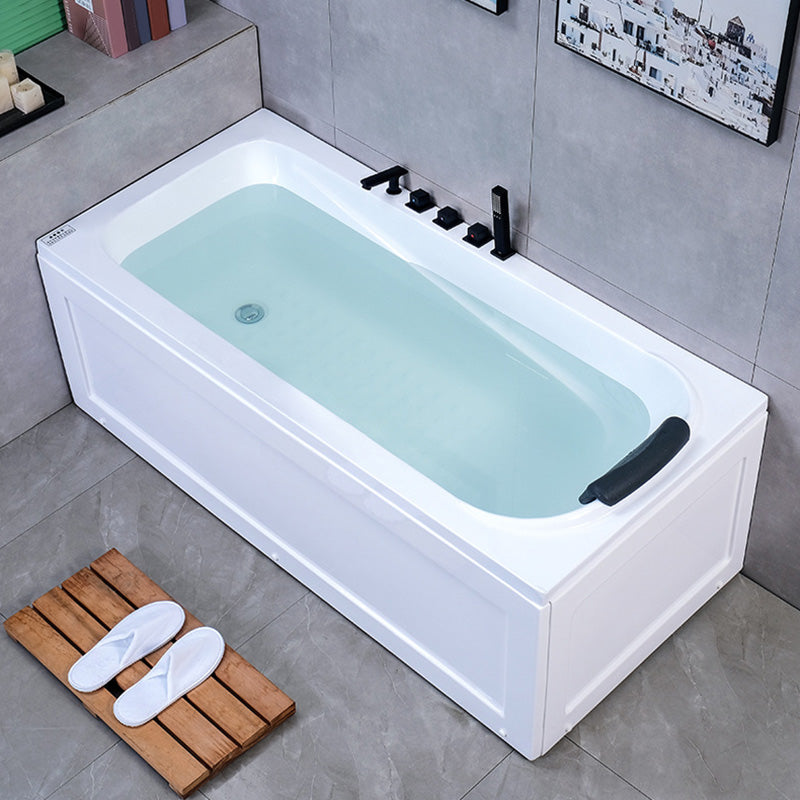 Modern 27.56-inch Wide Acrylic Tub Soaking Back to Wall Bathtub