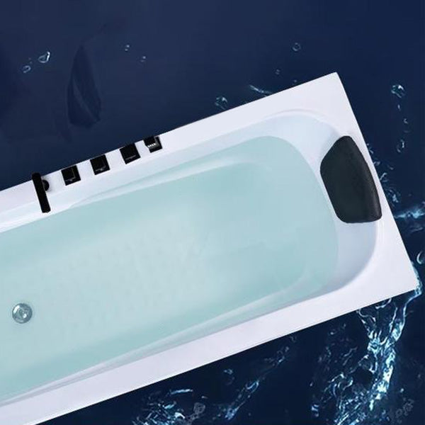 Modern 27.56-inch Wide Acrylic Tub Soaking Back to Wall Bathtub