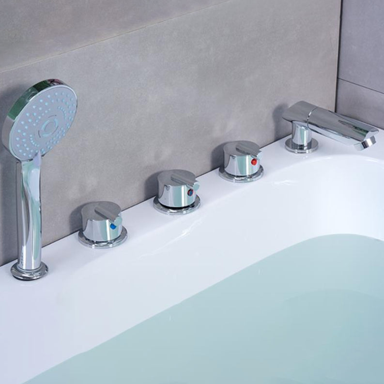 Modern 27.56-inch Wide Acrylic Tub Soaking Back to Wall Bathtub