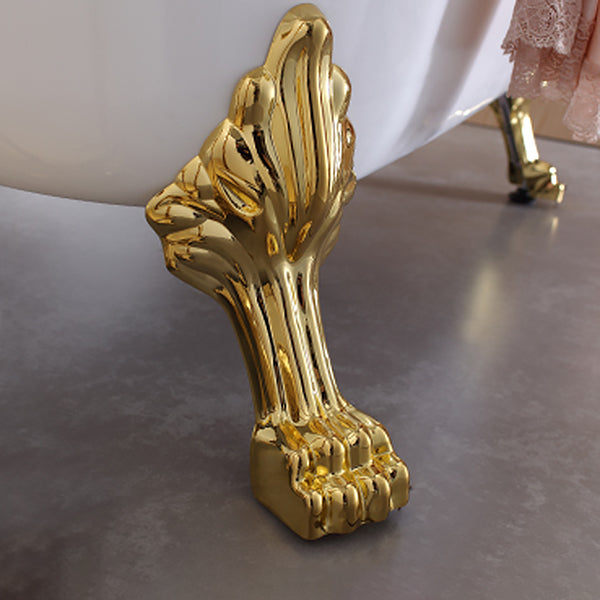 Acrylic Soaking Bathtub Antique Finish Oval Freestanding Bath Tub (Faucet not Included)