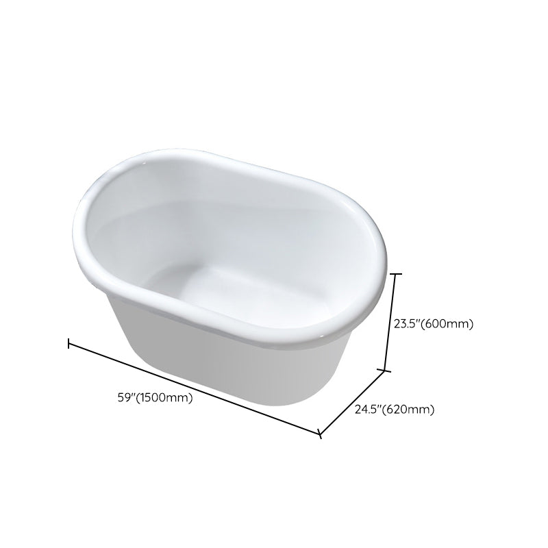 Acrylic Soaking Bathtub Antique Finish Freestanding Bath Tub