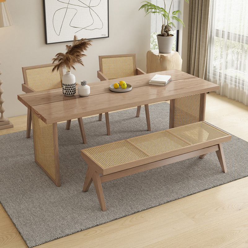 Modern Rectangle Wood Dining Table 1/4/5/6 Pieces Dining Set for Dining Room