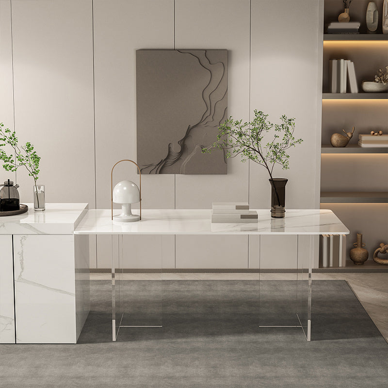 Modern Rectangle Stone Dining Table 1/2/5/7 Pieces Dining Set for Kitchen