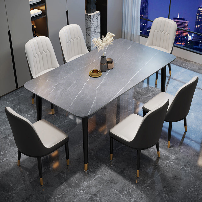 Simplicity Dinner Room Dining Table Kitchen Stone 4 Legs Dining Table