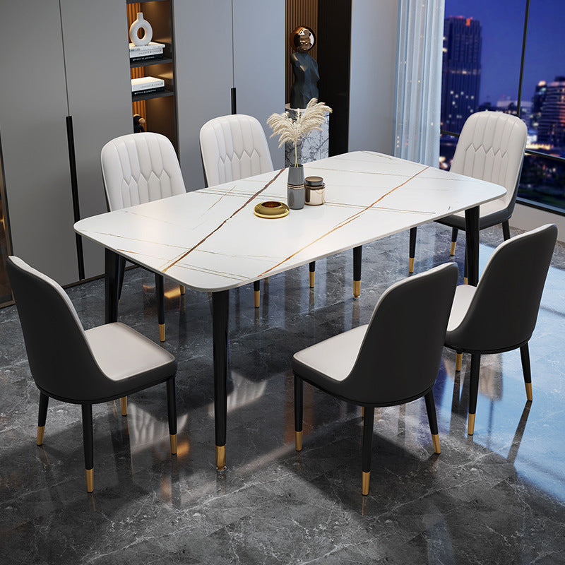 Simplicity Dinner Room Dining Table Kitchen Stone 4 Legs Dining Table