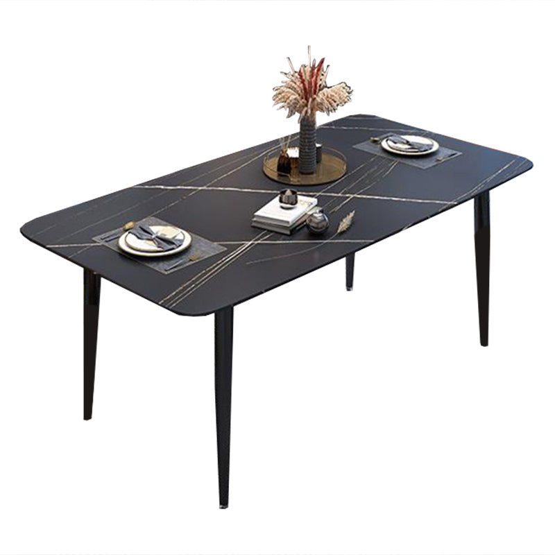 Simplicity Dinner Room Dining Table Kitchen Stone 4 Legs Dining Table