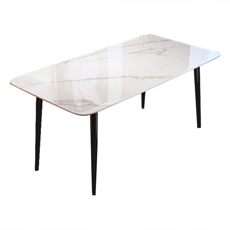 Simplicity Dinner Room Dining Table Kitchen Stone 4 Legs Dining Table