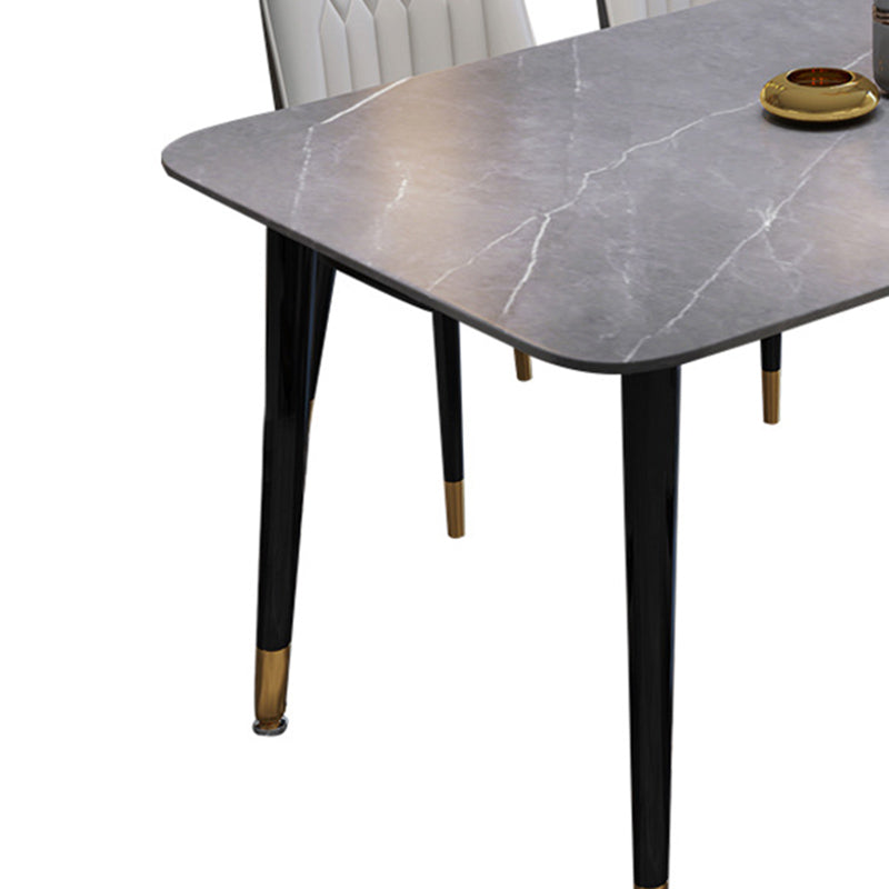 Simplicity Dinner Room Dining Table Kitchen Stone 4 Legs Dining Table