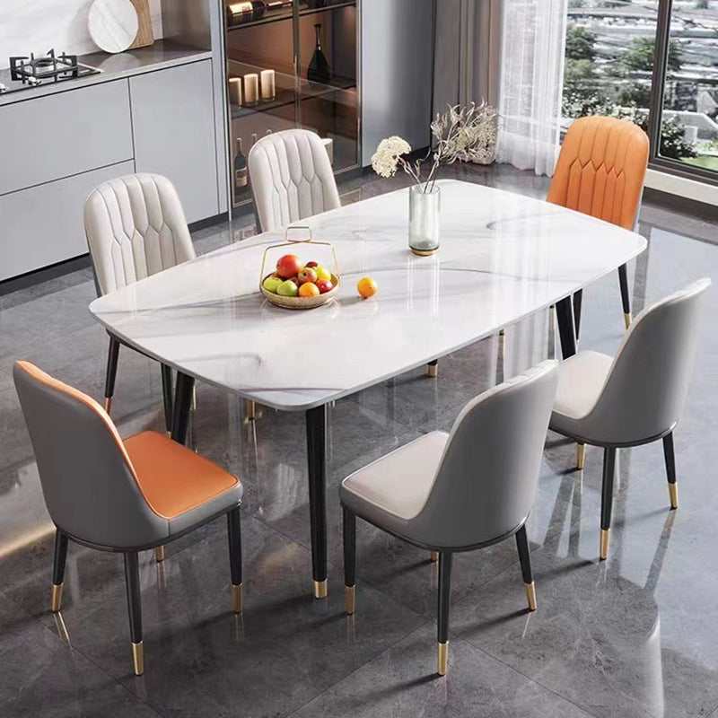 Simplicity Dinner Room Dining Table Kitchen Stone 4 Legs Dining Table