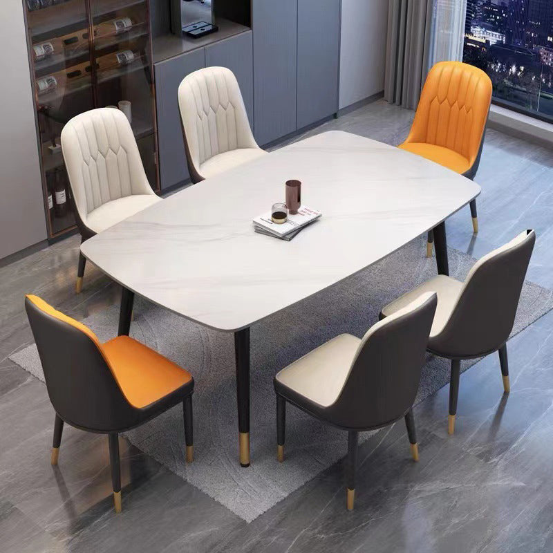 Simplicity Dinner Room Dining Table Kitchen Stone 4 Legs Dining Table